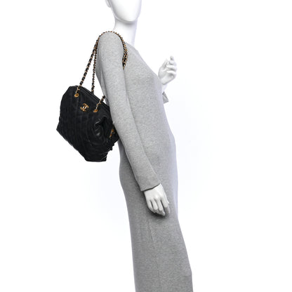 Chanel Shiny Caviar Quilted Large Bowling Bag Black 2 of 10