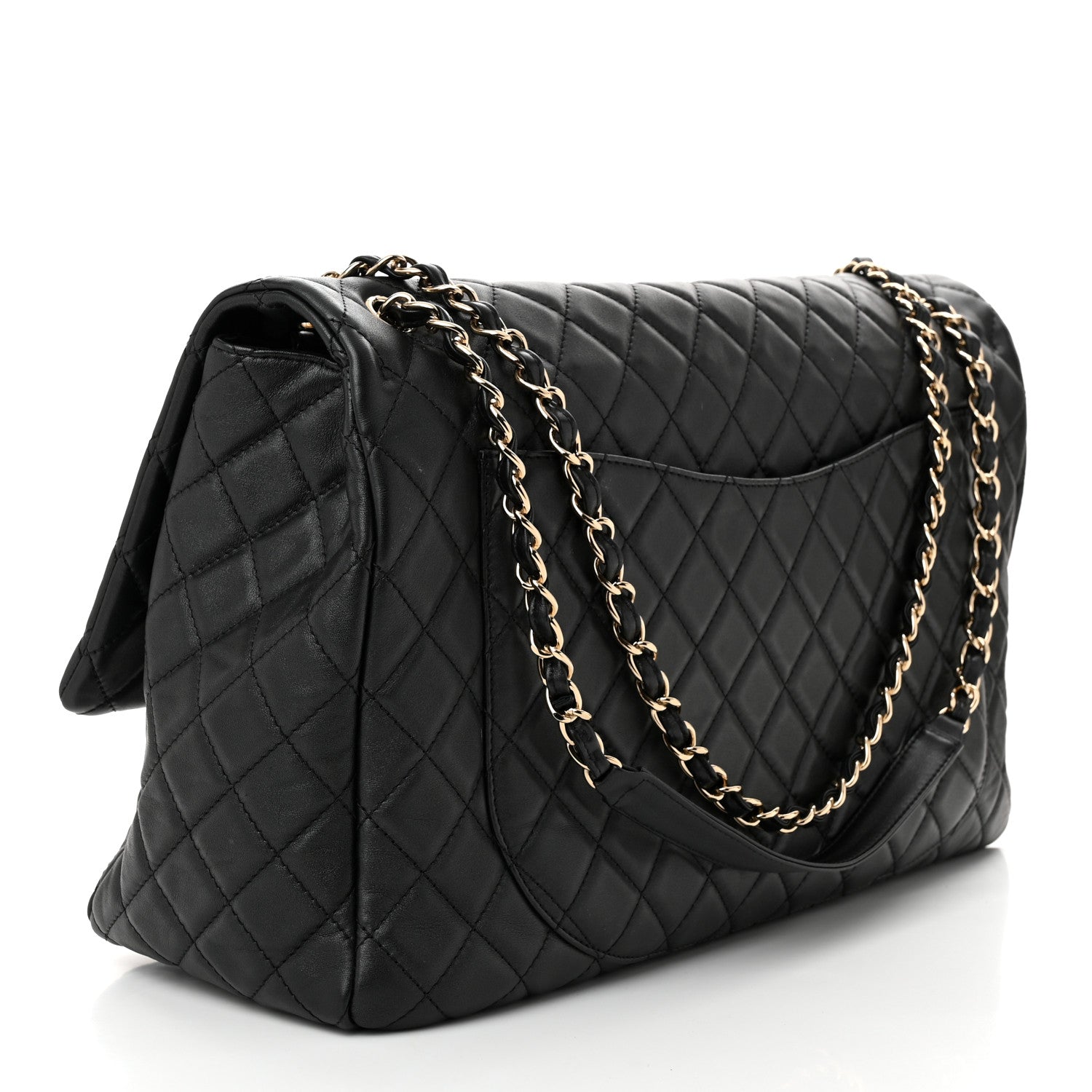 Chanel Calfskin Quilted XXL Travel Flap Bag Black 3 of 11