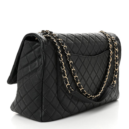 Chanel Calfskin Quilted XXL Travel Flap Bag Black 3 of 11