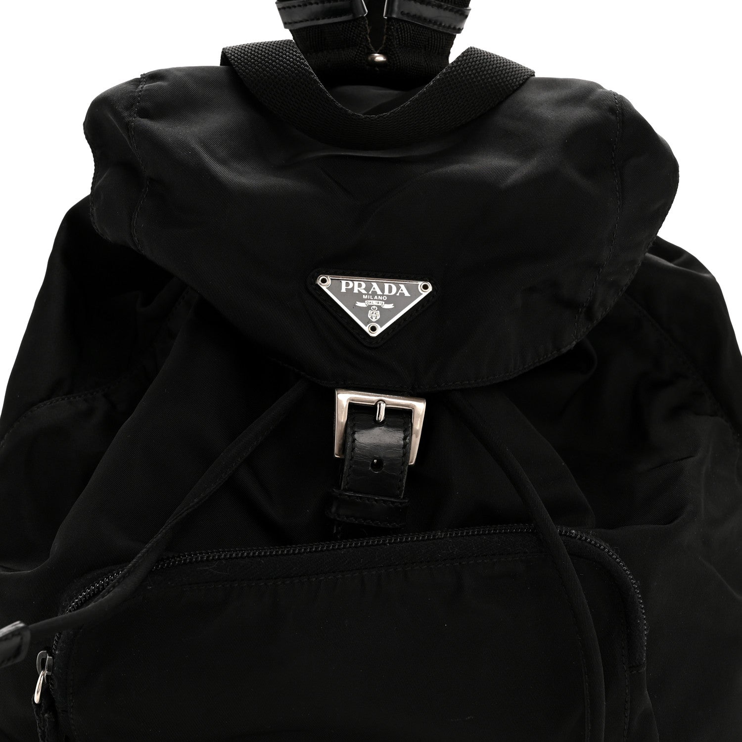 Prada Nylon Vela Single Buckle Backpack  Black 8 of 15