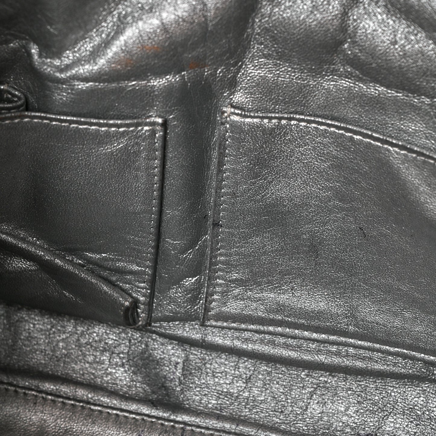 Glazed Caviar East West Modern Chain Tote Brown