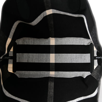 Burberry Coated Canvas Mega Check Medium Doodle Tote Black White 5 of 10