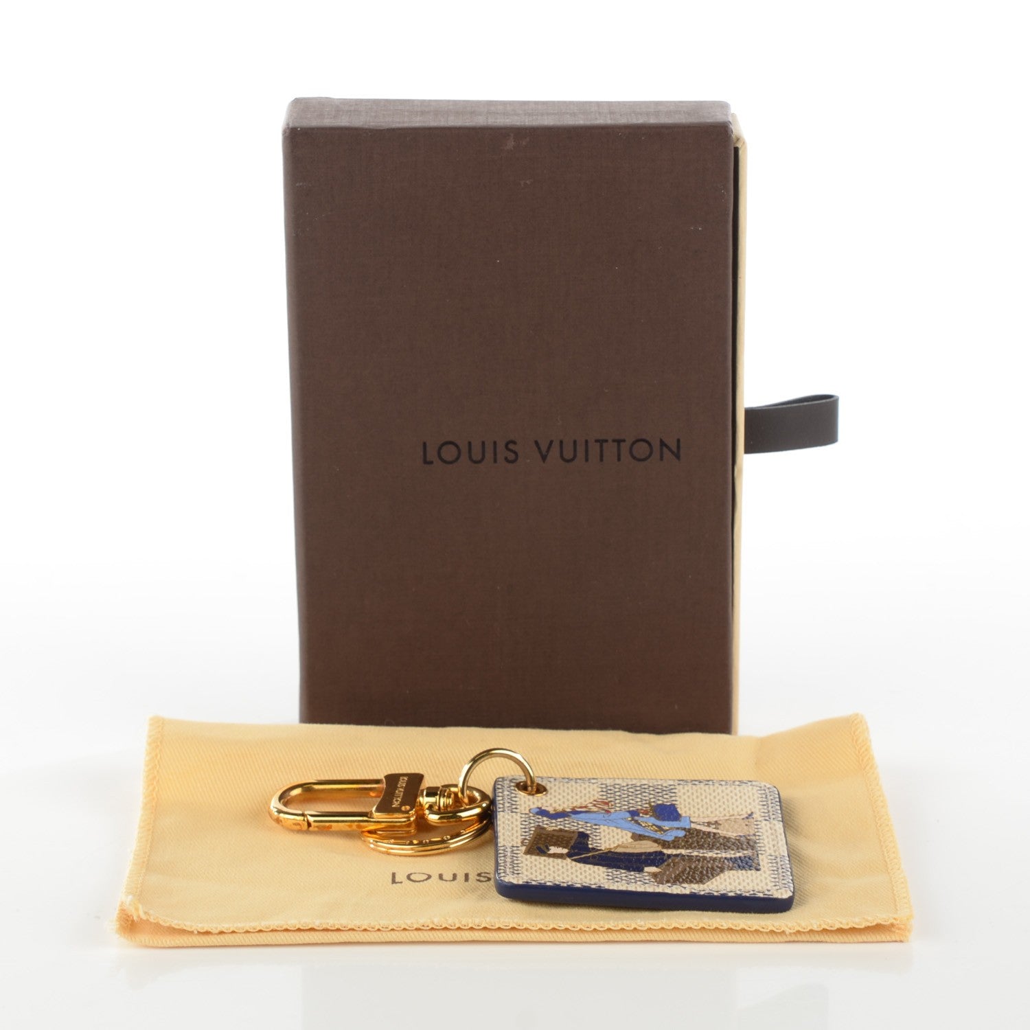 Louis Vuitton Damier Azur Illustre Groom Key Holder 6 of 6
