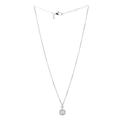 Gucci 18K White Gold Diamond 10mm Icon Twirl Pendant Necklace 3 of 4