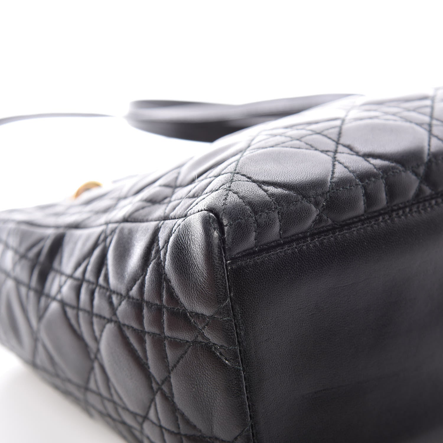 Christian Dior Lambskin Cannage Medium Lady Dior Black 12 of 14