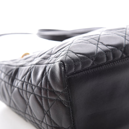 Christian Dior Lambskin Cannage Medium Lady Dior Black 12 of 14