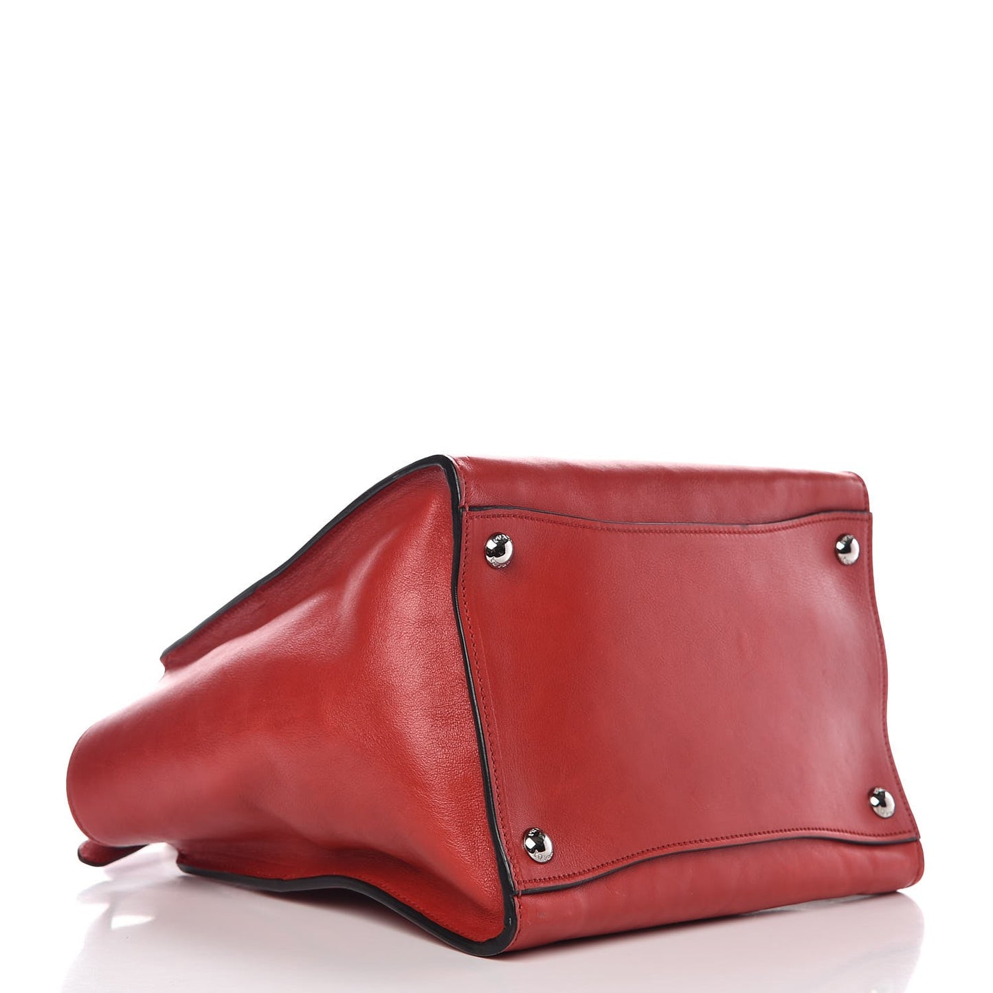 Glace Calf Small Twin Pocket Tote Fuoco