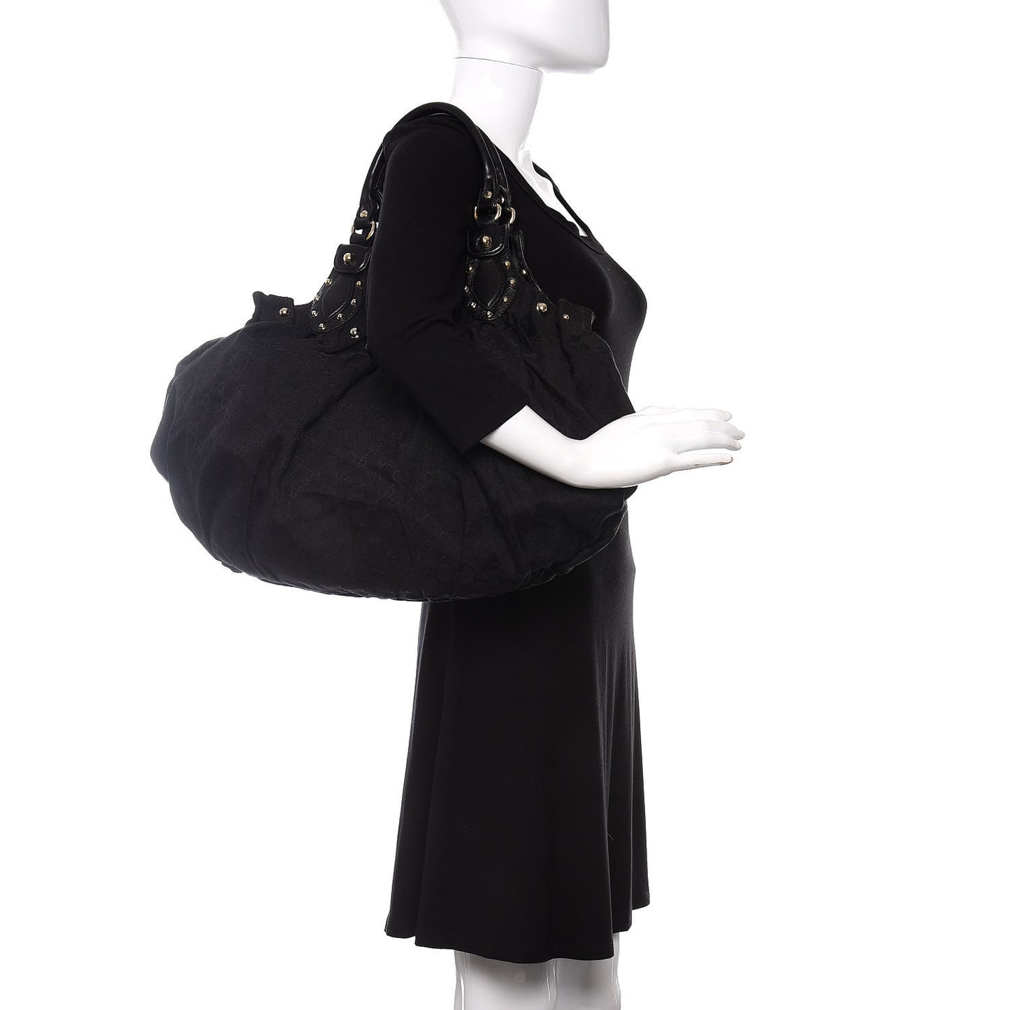 Monogram Studded Pelham Tote Black