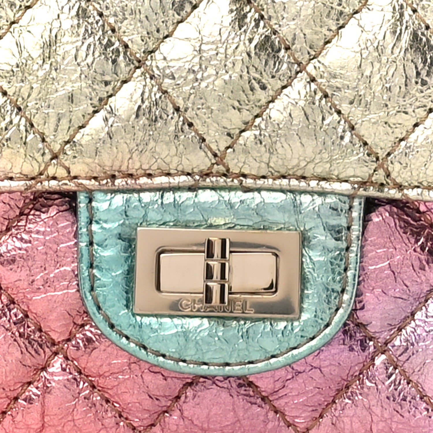 Chanel Metallic Goatskin Quilted Mini 2.55 Reissue Flap Multicolor 8 of 11
