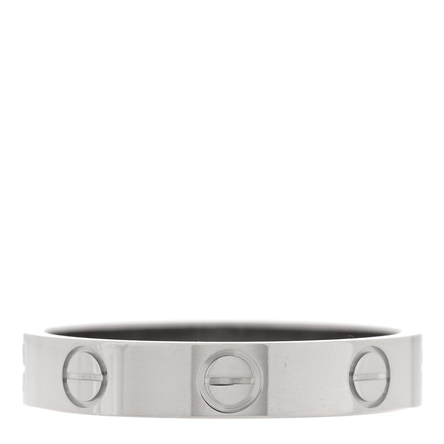 18K White Gold 3.5mm LOVE Wedding Band Ring 53 6.5