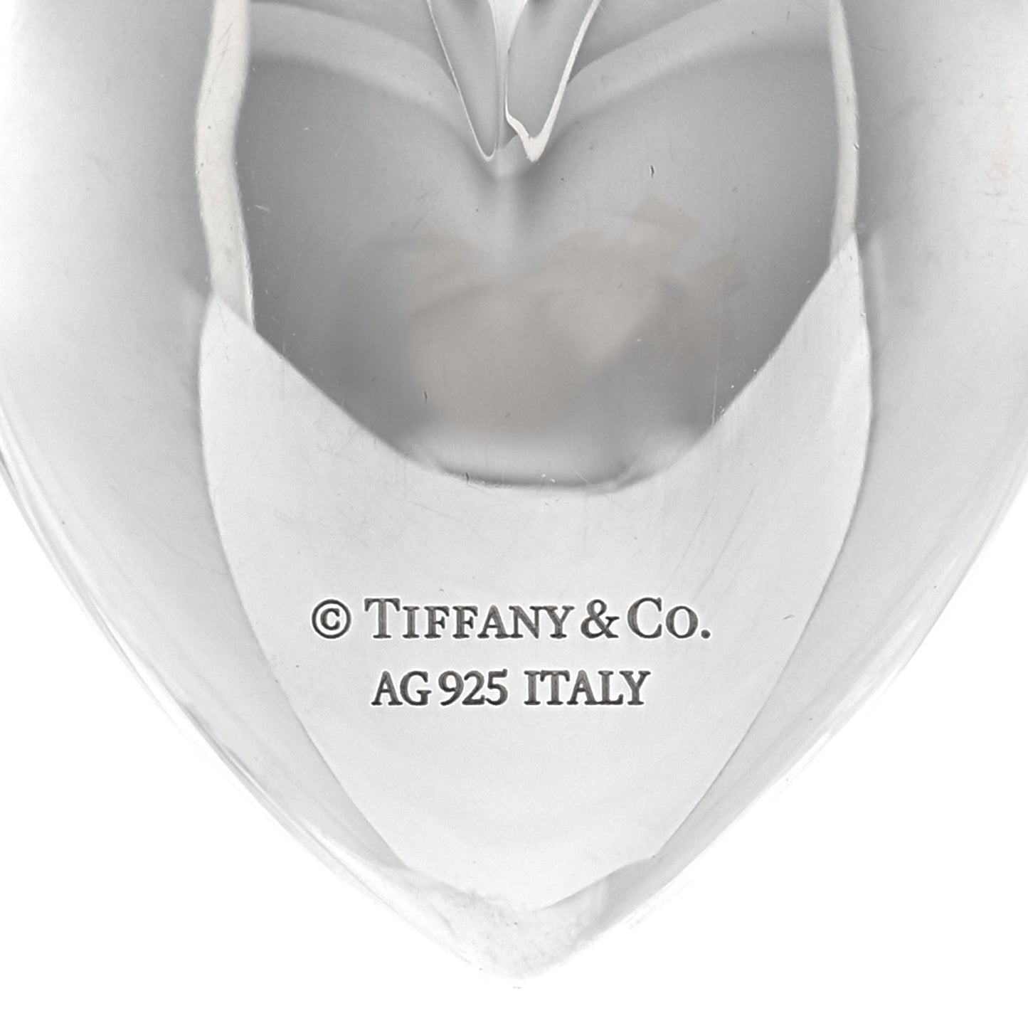 Sterling Silver Puffed Heart Pendant Link Necklace