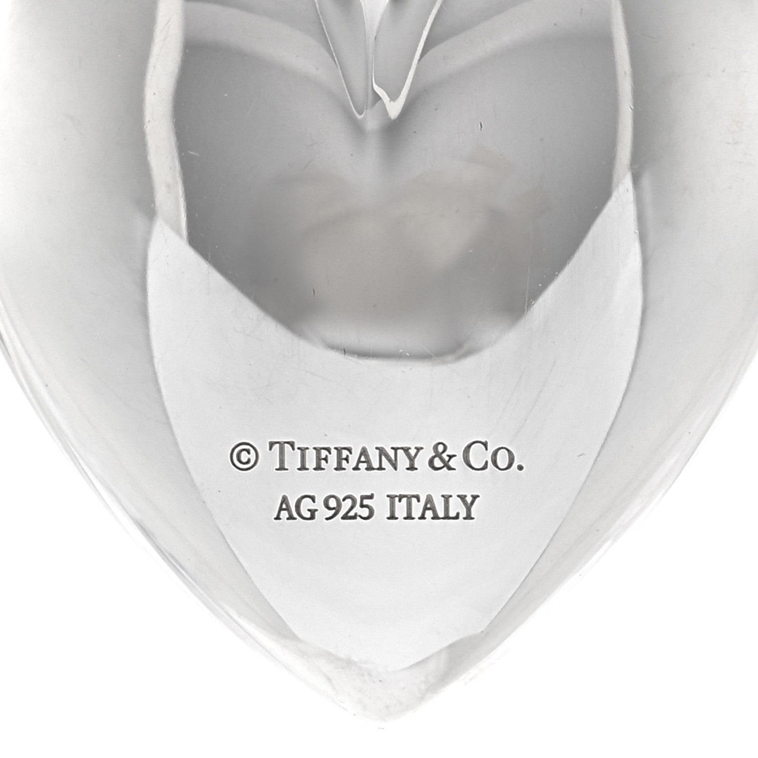 Tiffany Sterling Silver Puffed Heart Pendant Link Necklace 4 of 5