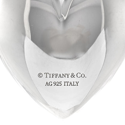 Tiffany Sterling Silver Puffed Heart Pendant Link Necklace 4 of 5