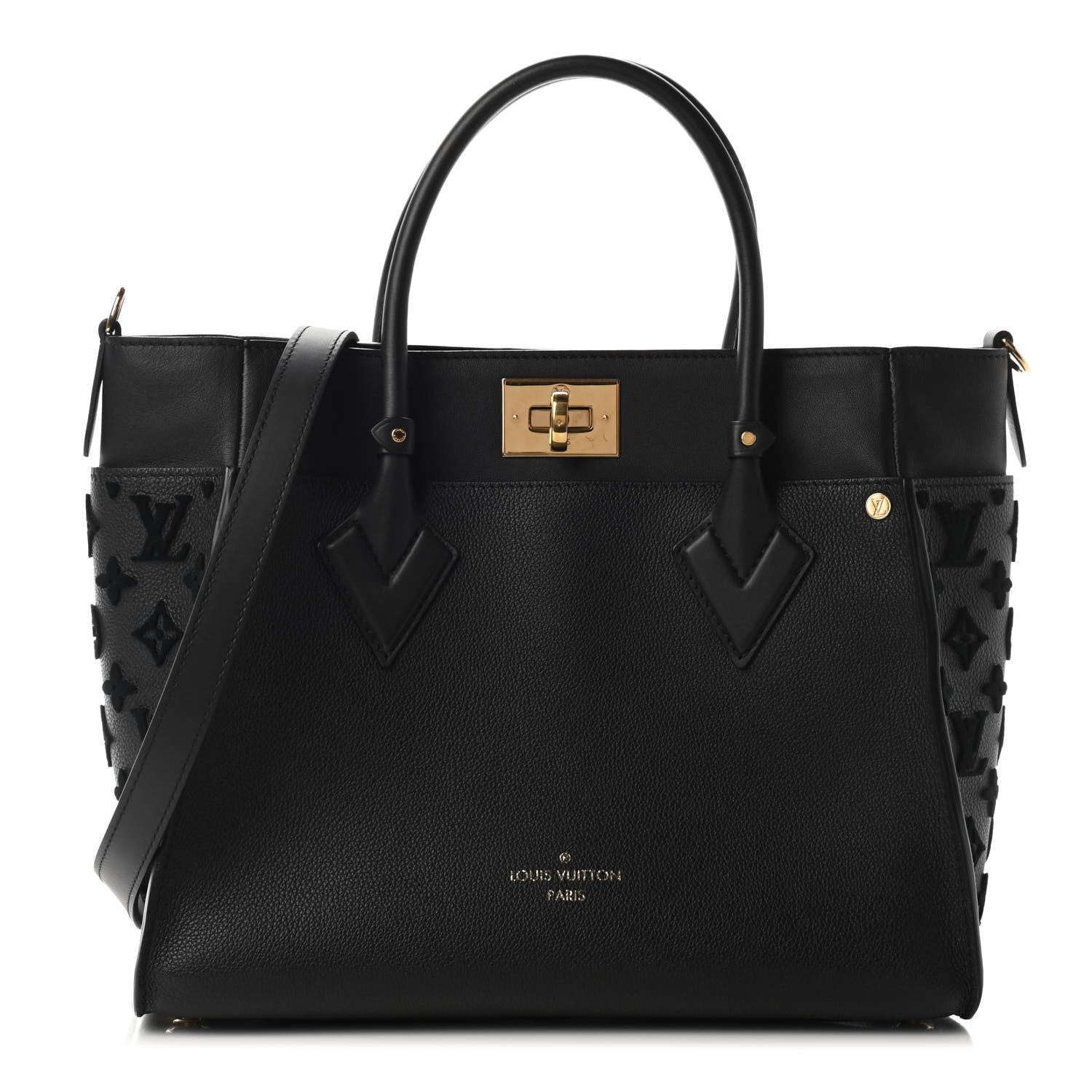 Louis Vuitton Calfskin Monogram Tufting On My Side Black 1 of 8