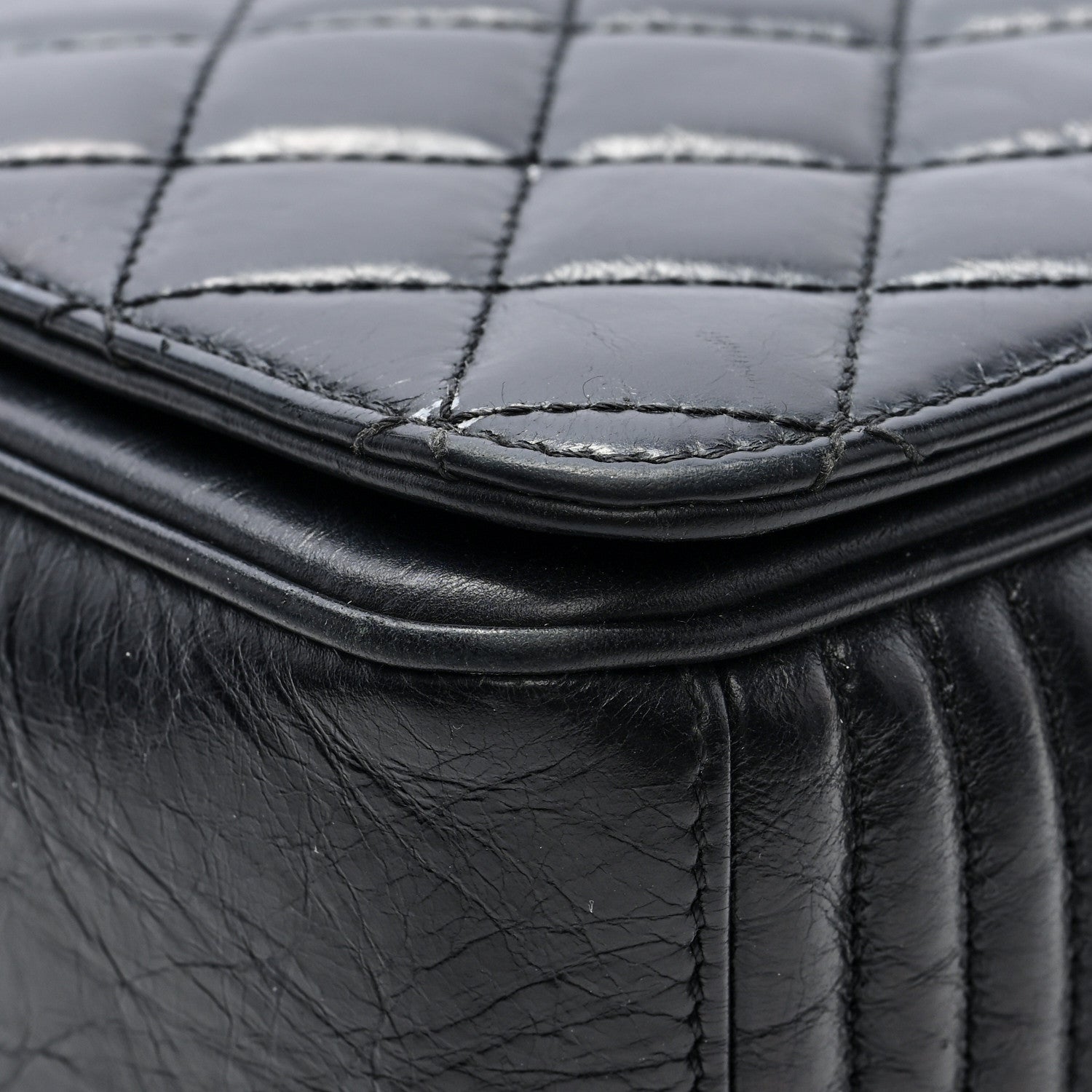 Chanel Glazed Calfskin Quilted Large Coco Boy Flap Black 10 of 10