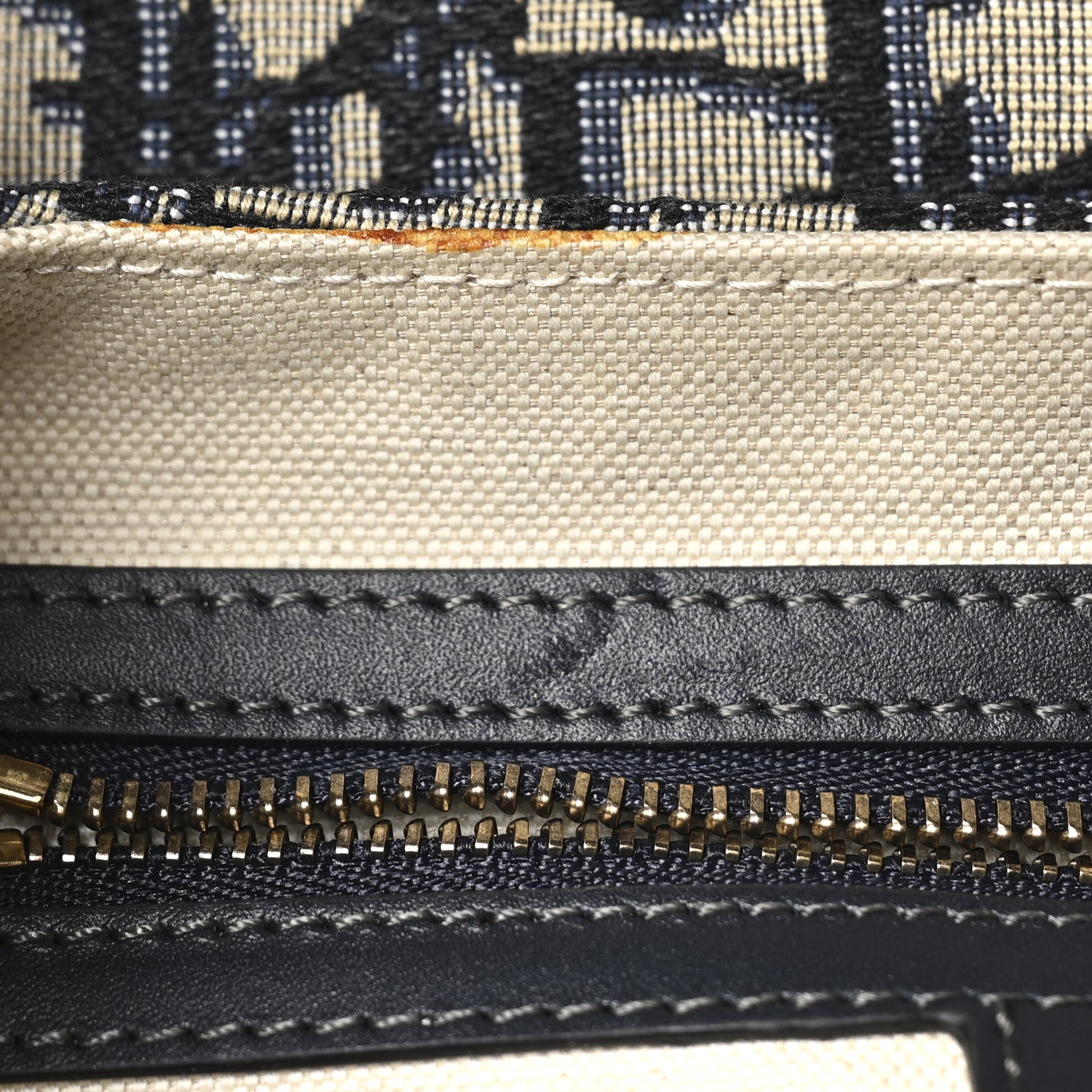 Christian Dior Oblique Saddle Bag Blue 11 of 12