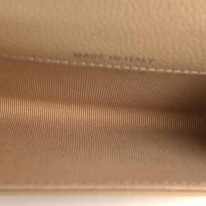 Chanel Caviar Quilted Flap Card Holder Wallet Light Beige 5 of 10