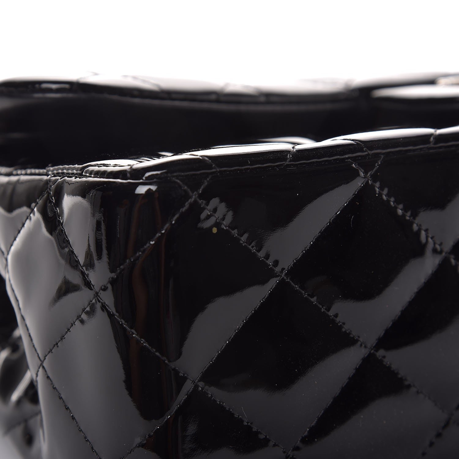 Chanel Patent Quilted Jumbo Double Flap Black 10 of 10