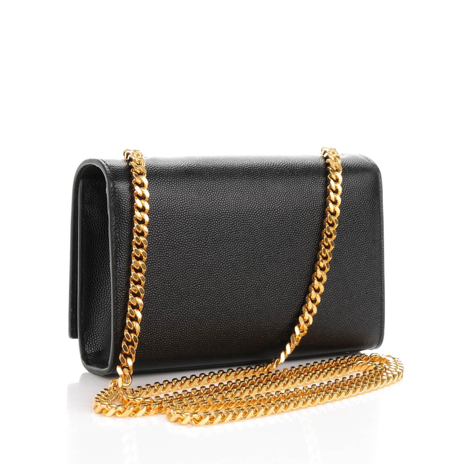 Saint Laurent Grain De Poudre Small Monogram Kate Satchel Black 3 of 6