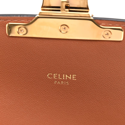 Celine Textile Calfskin Classique Triomphe Bag Natural Tan 6 of 10
