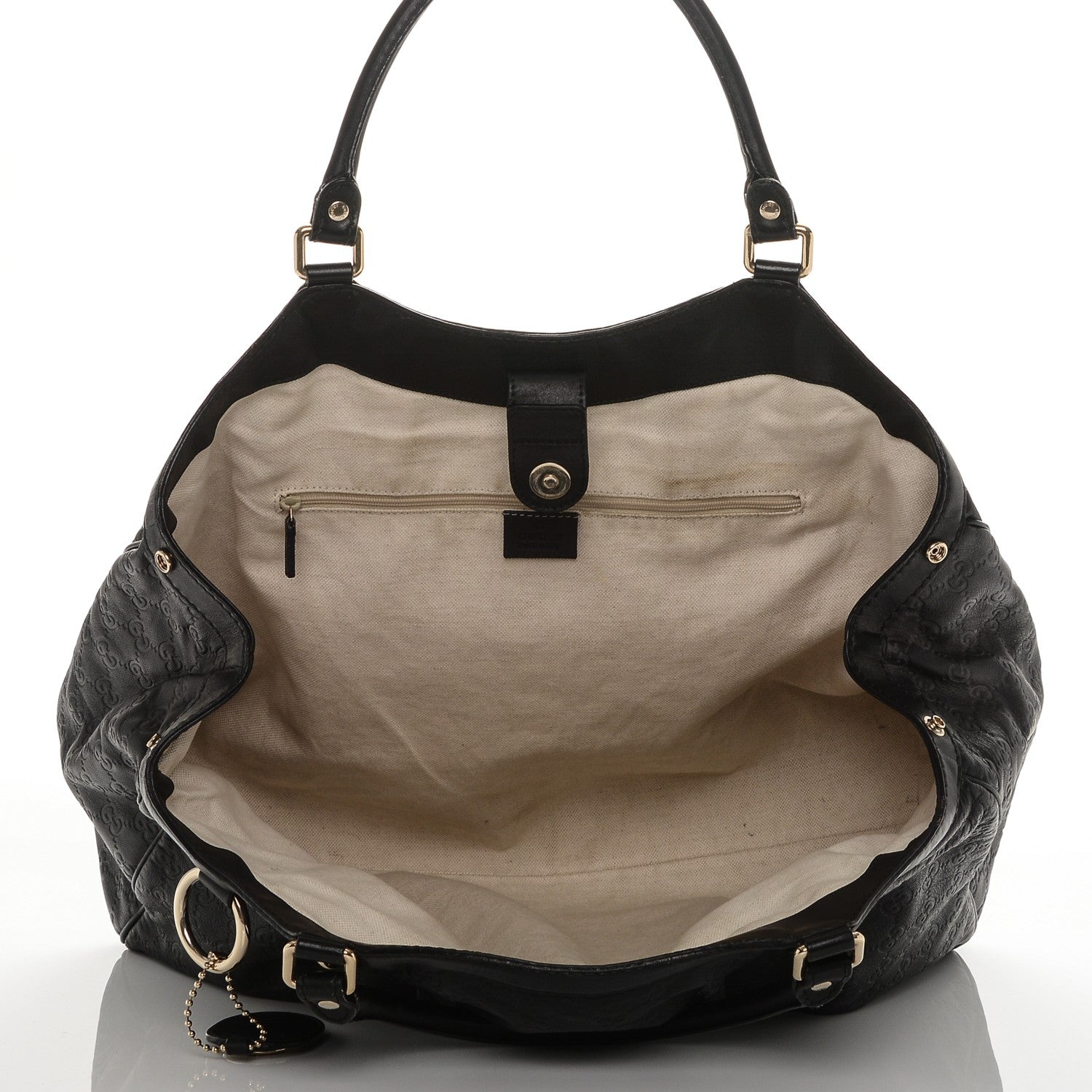 Gucci Guccissima Large Sukey Tote Black 5 of 6