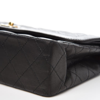 Chanel Lambskin Quilted Medium Double Flap Black 6 of 13