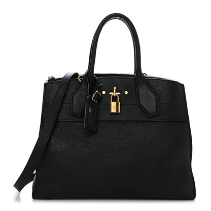 Louis Vuitton Taurillon City Steamer MM Black 1 of 13