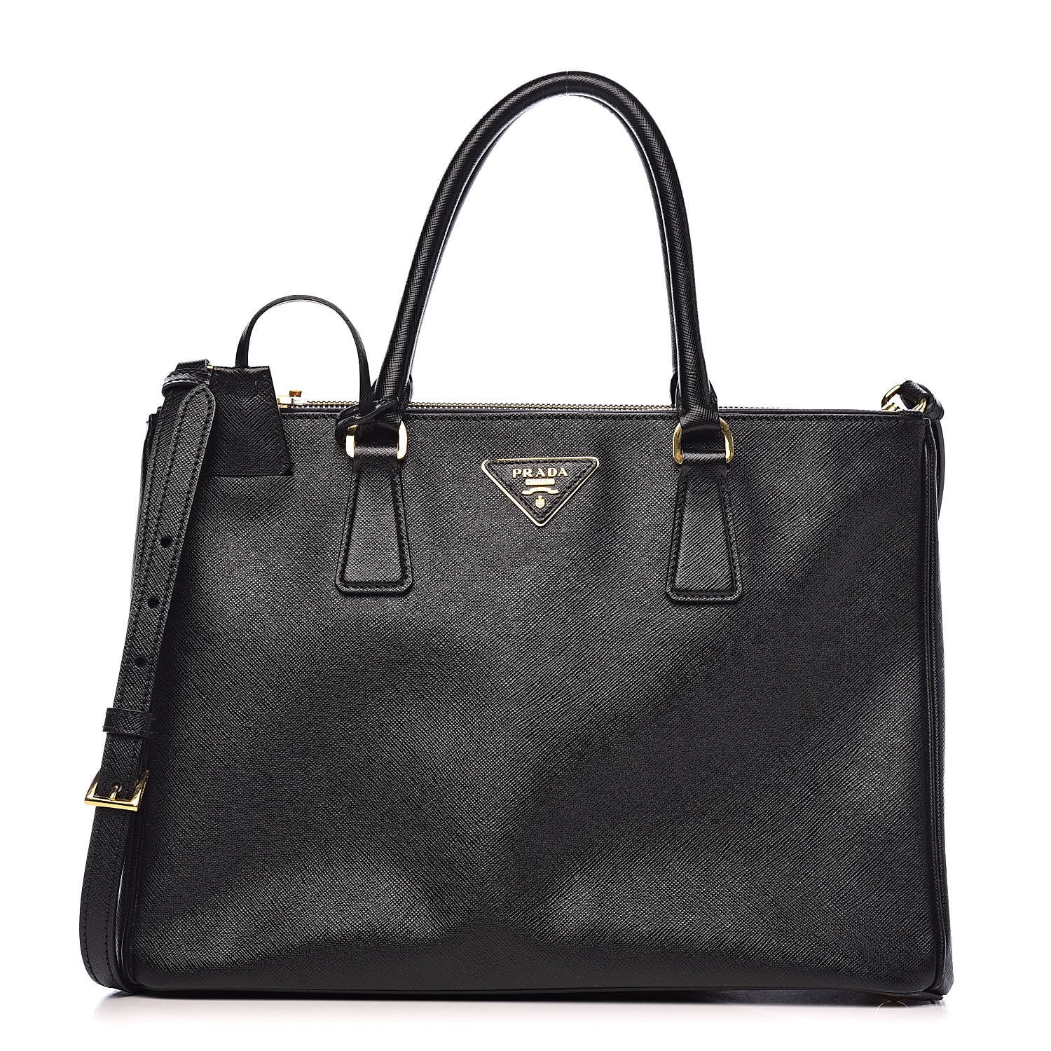 Prada Saffiano Medium Galleria Double Zip Tote Black 1 of 12