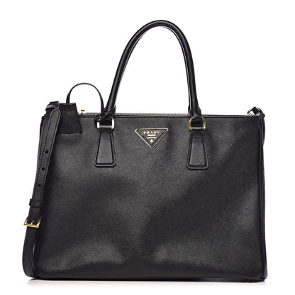 Prada Saffiano Medium Galleria Double Zip Tote Black 1 of 12