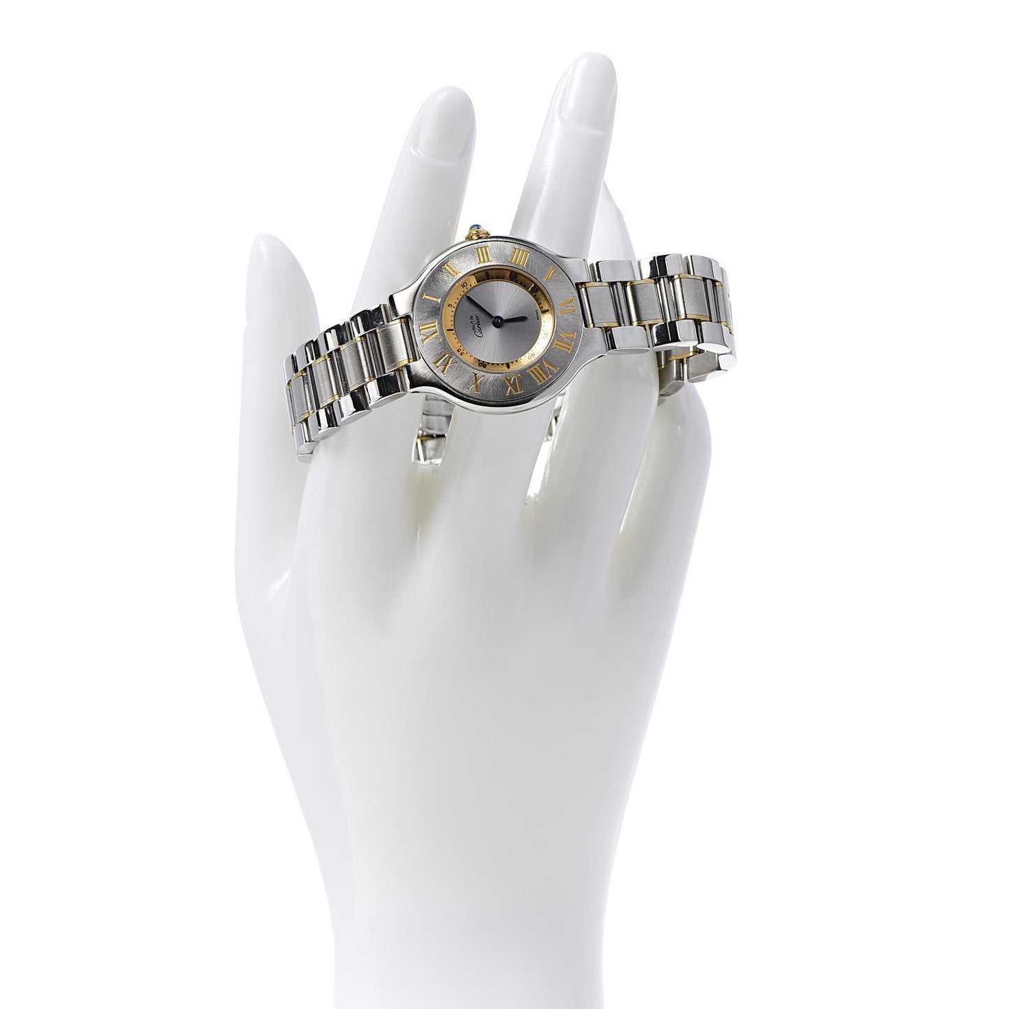 Stainless Steel 18K Yellow Gold 31mm Must De 21 Quartz Watch
