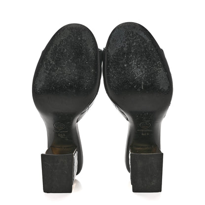 Chanel Lambskin Quilted CC Mules 38 Black 6 of 9