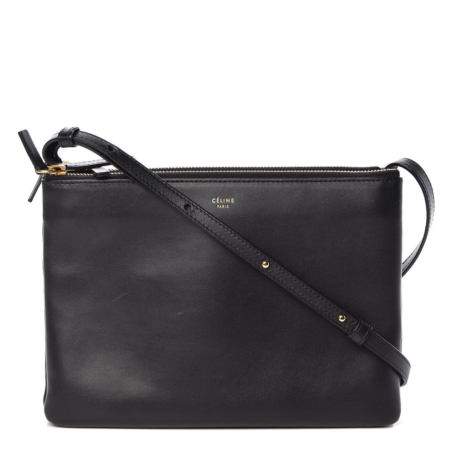 Lambskin Large Trio Crossbody Bag Black