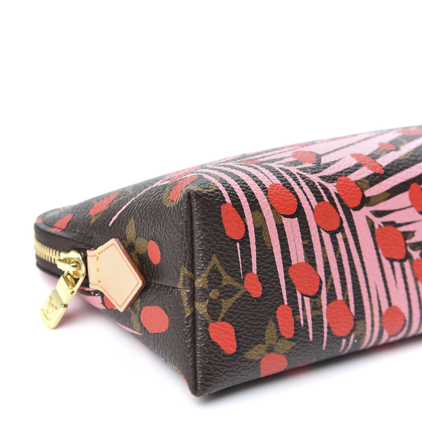 Monogram Jungle Dots Cosmetic Pouch Sugar Pink Poppy