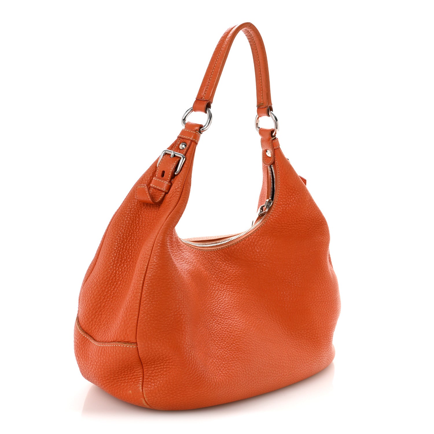 Prada Vitello Daino Hobo Papaya 3 of 16