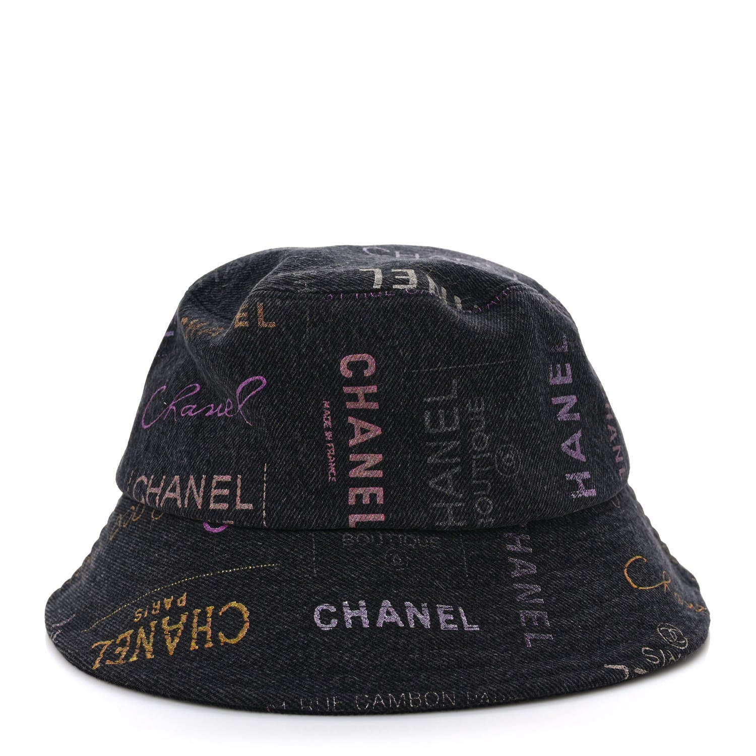 Chanel Denim Mood Cloche Bucket Hat M Black 3 of 8