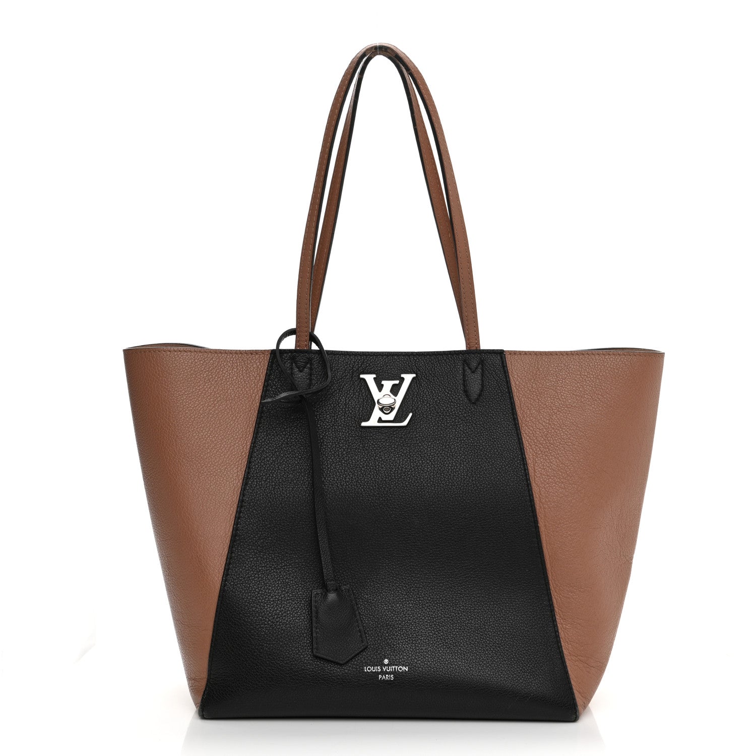 Louis Vuitton Calfskin Lockme Cabas Bois de Rose Black 1 of 14
