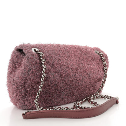 Chanel Lurex Knit Medium Pluto Glitter Flap Pink 3 of 14