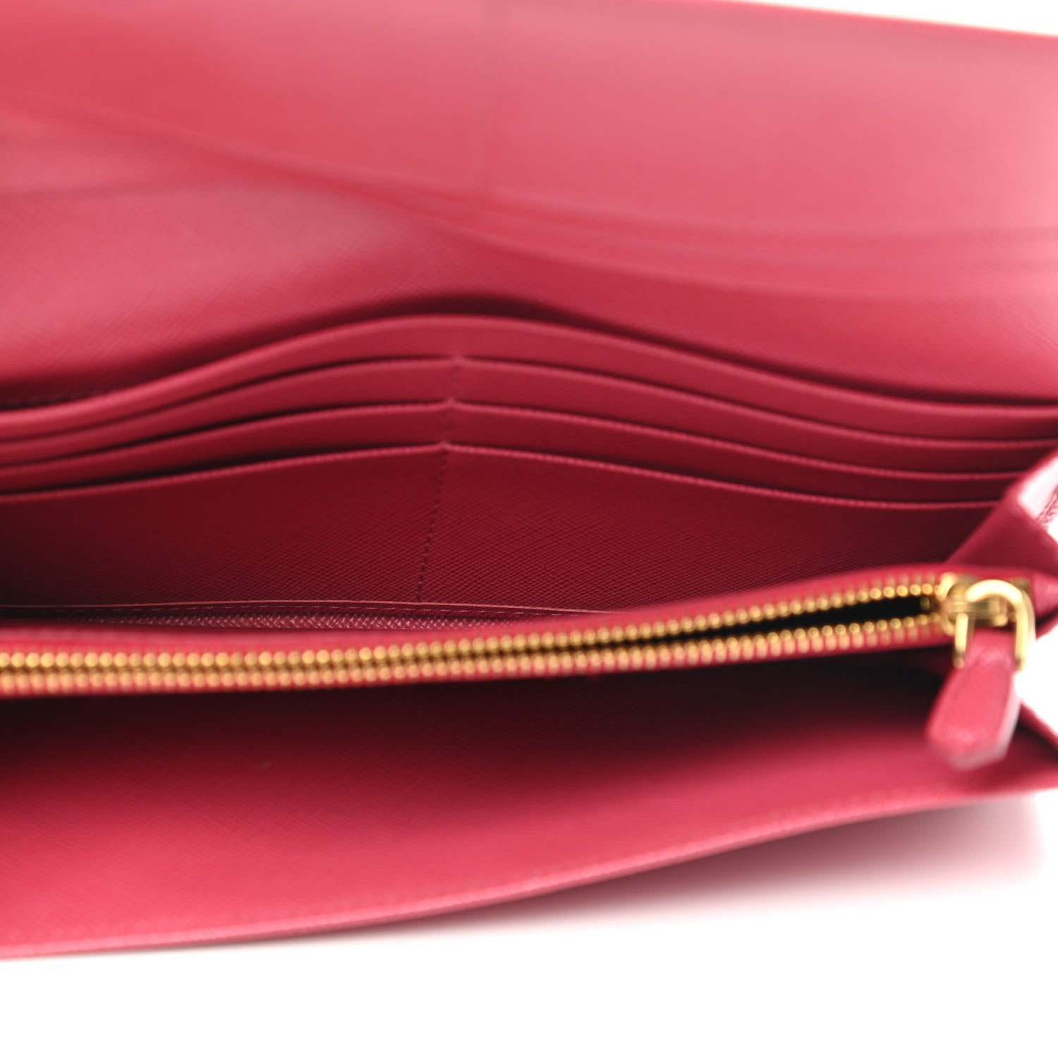 Prada Saffiano Metal Flap Wallet Peonia 5 of 12
