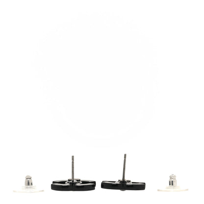 Chanel Resin CC Mademoiselle Earrings Black 3 of 4