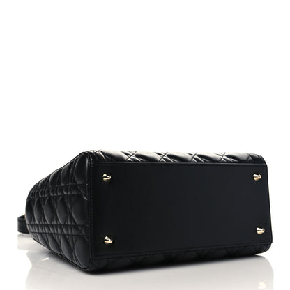 Christian Dior Lambskin Cannage Medium Lady Dior Black 4 of 6