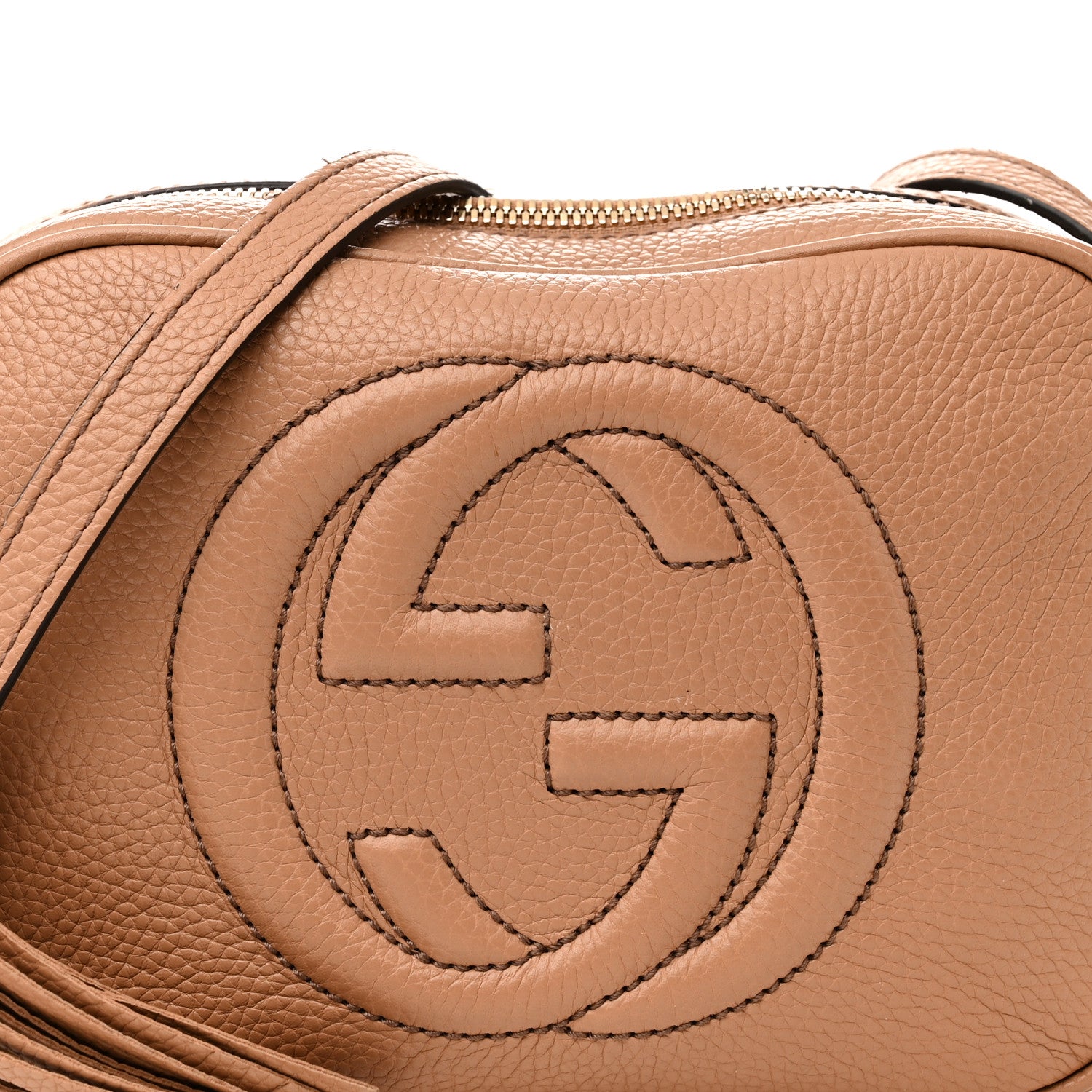 Gucci Pebbled Calfskin Small Soho Disco Bag Camelia 9 of 18