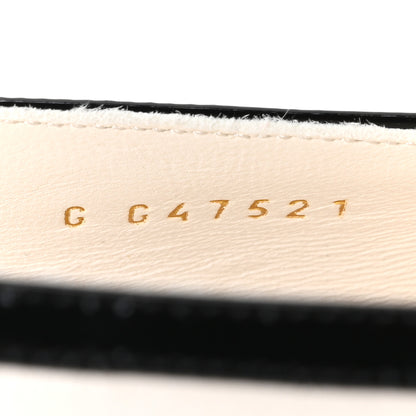Chanel Lambskin Patent Calfskin CC Square Toe Slingbacks 39 White Black 9 of 10