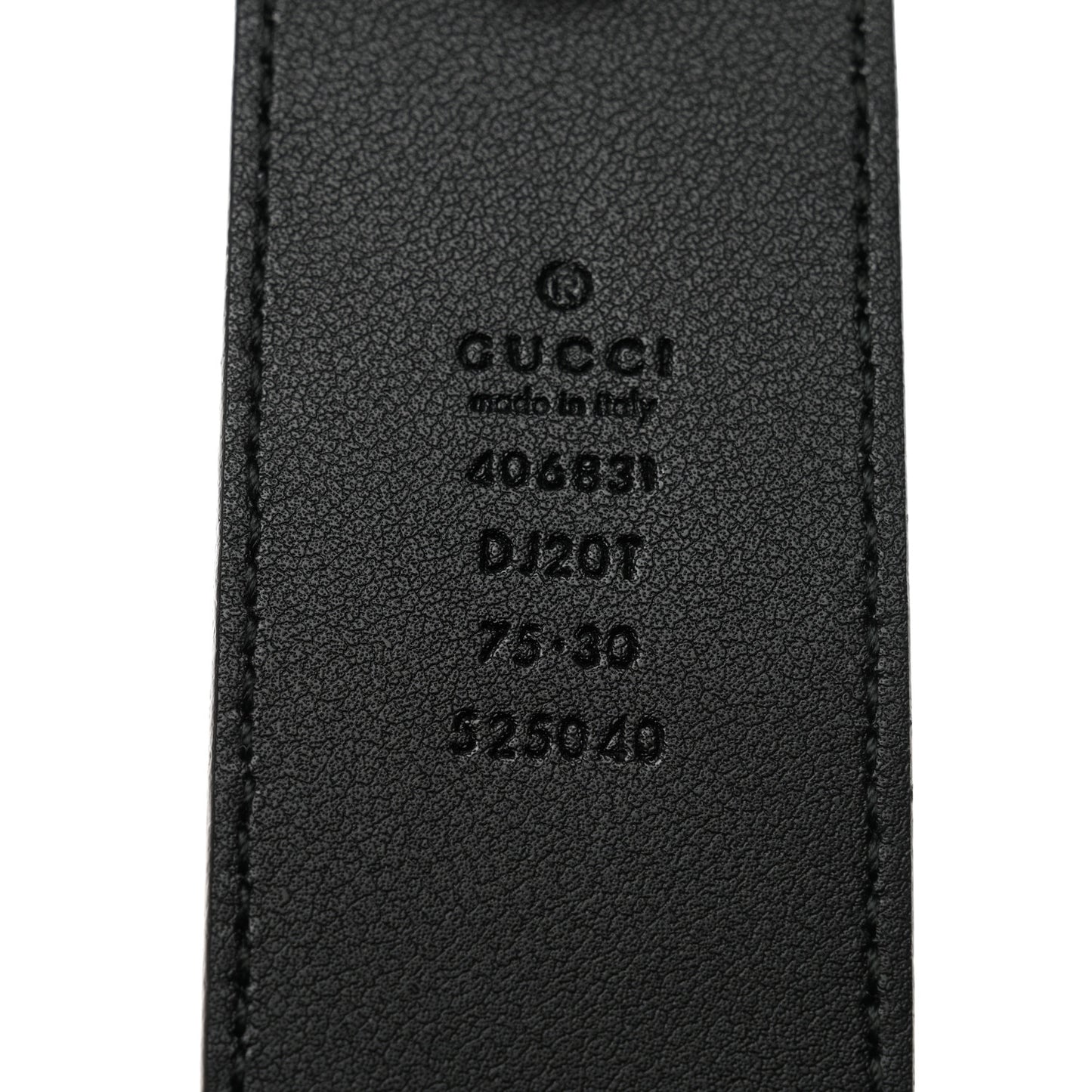 Textured Calfskin Double G 40mm Belt 75 30 Black