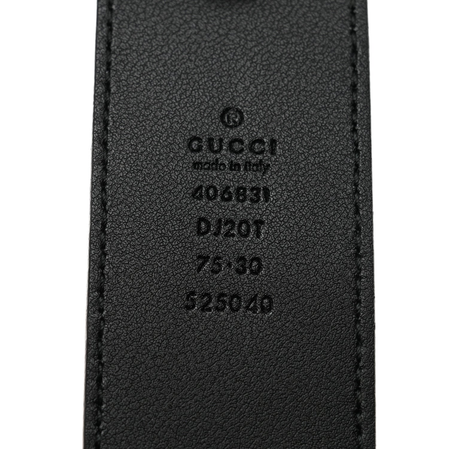 Gucci Textured Calfskin Double G 40mm Belt 75 30 Black 3 of 5