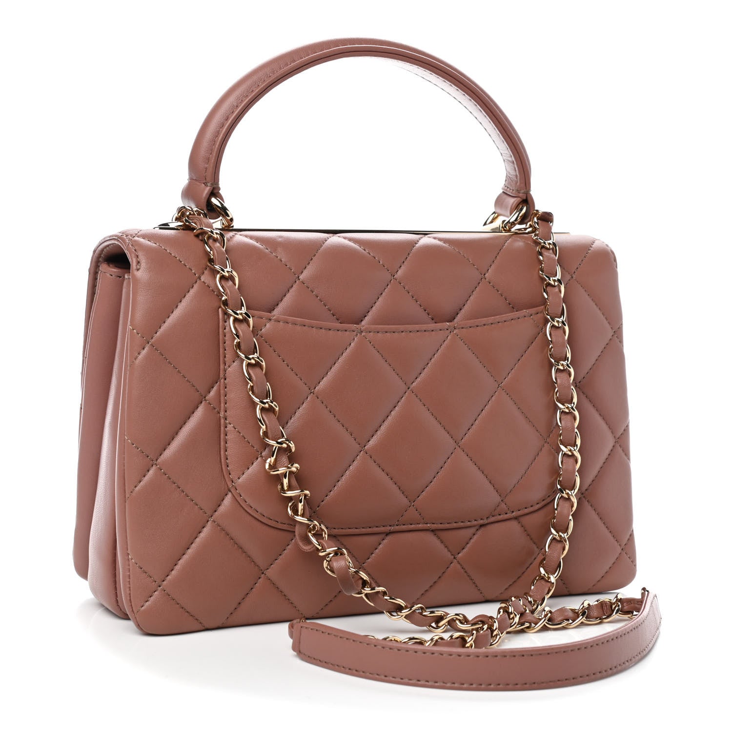 Chanel Lambskin Quilted Small Trendy CC Flap Dual Handle Bag Pink 3 of 10