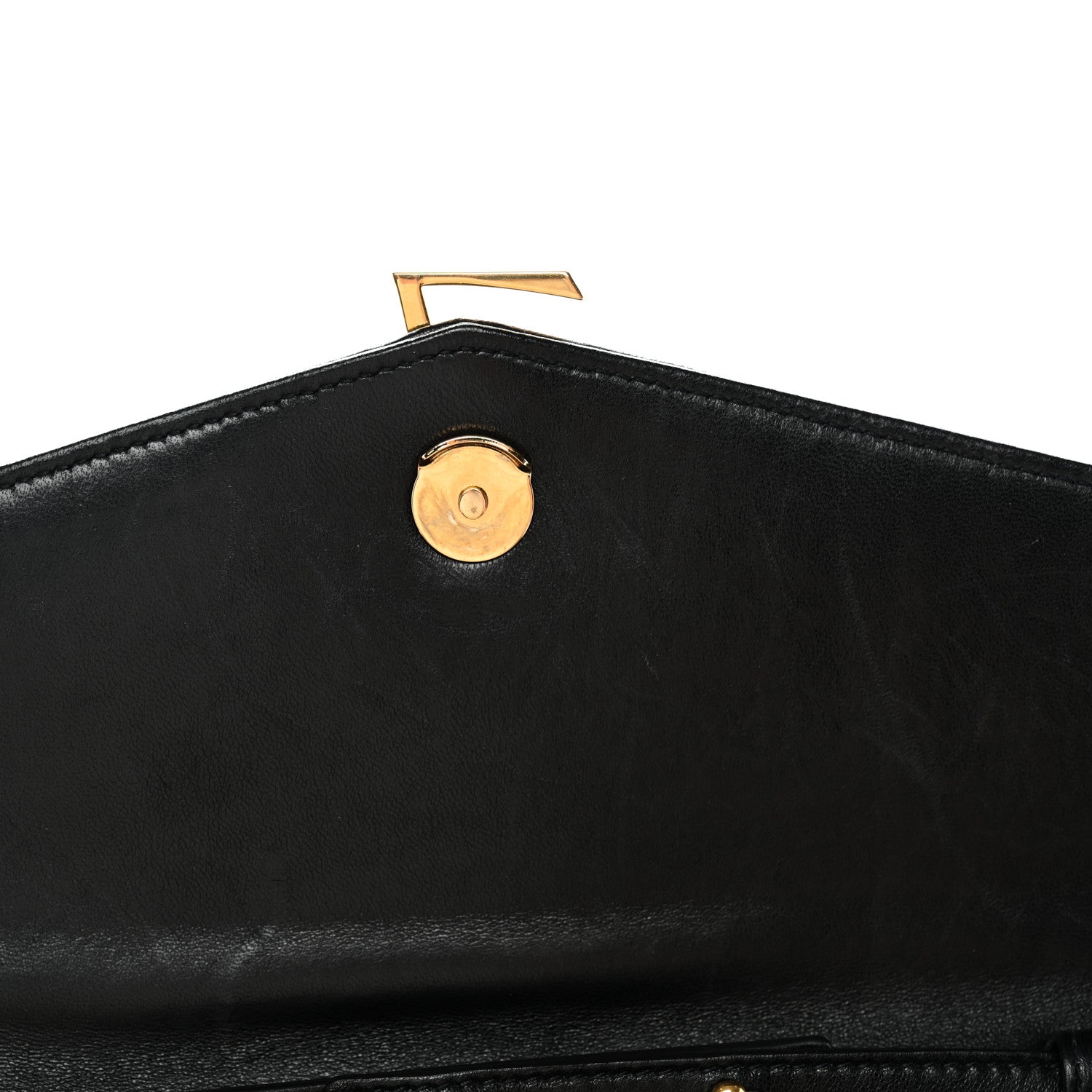 Saint Laurent Lambskin Matelasse Chevron Monogram Sulpice Chain Wallet Black 10 of 13