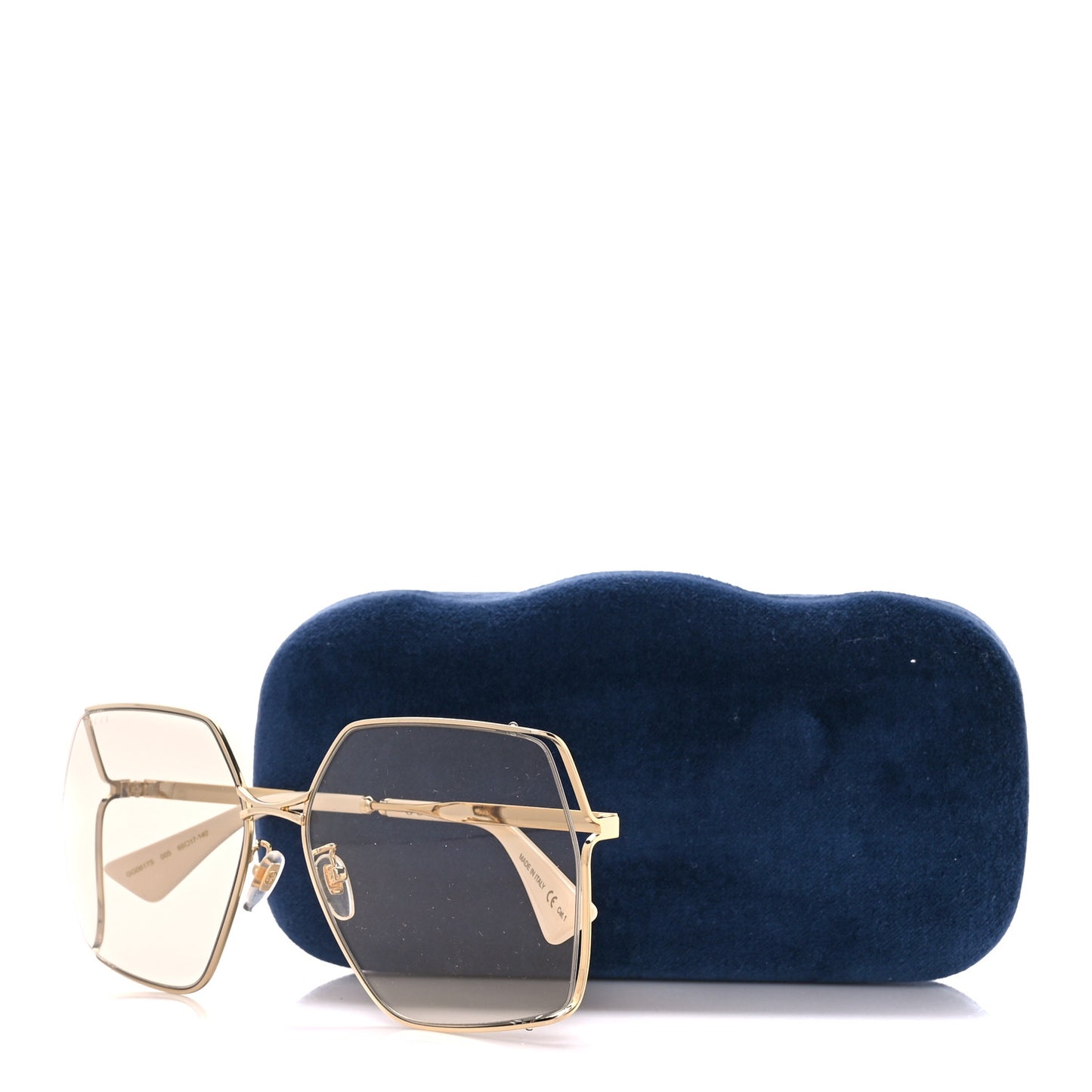 Metal Square Frame Sunglasses GG0817S Gold