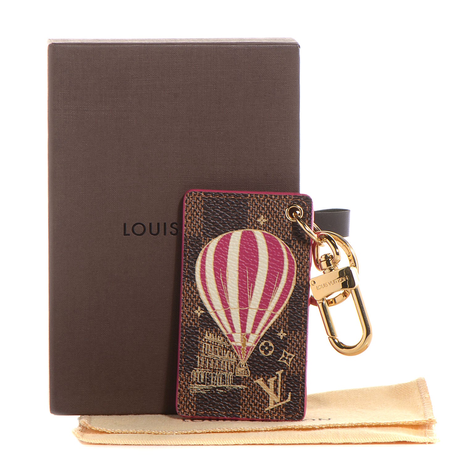 Louis Vuitton Damier Ebene Illustre Air Balloon Bag Charm Grenade 6 of 6