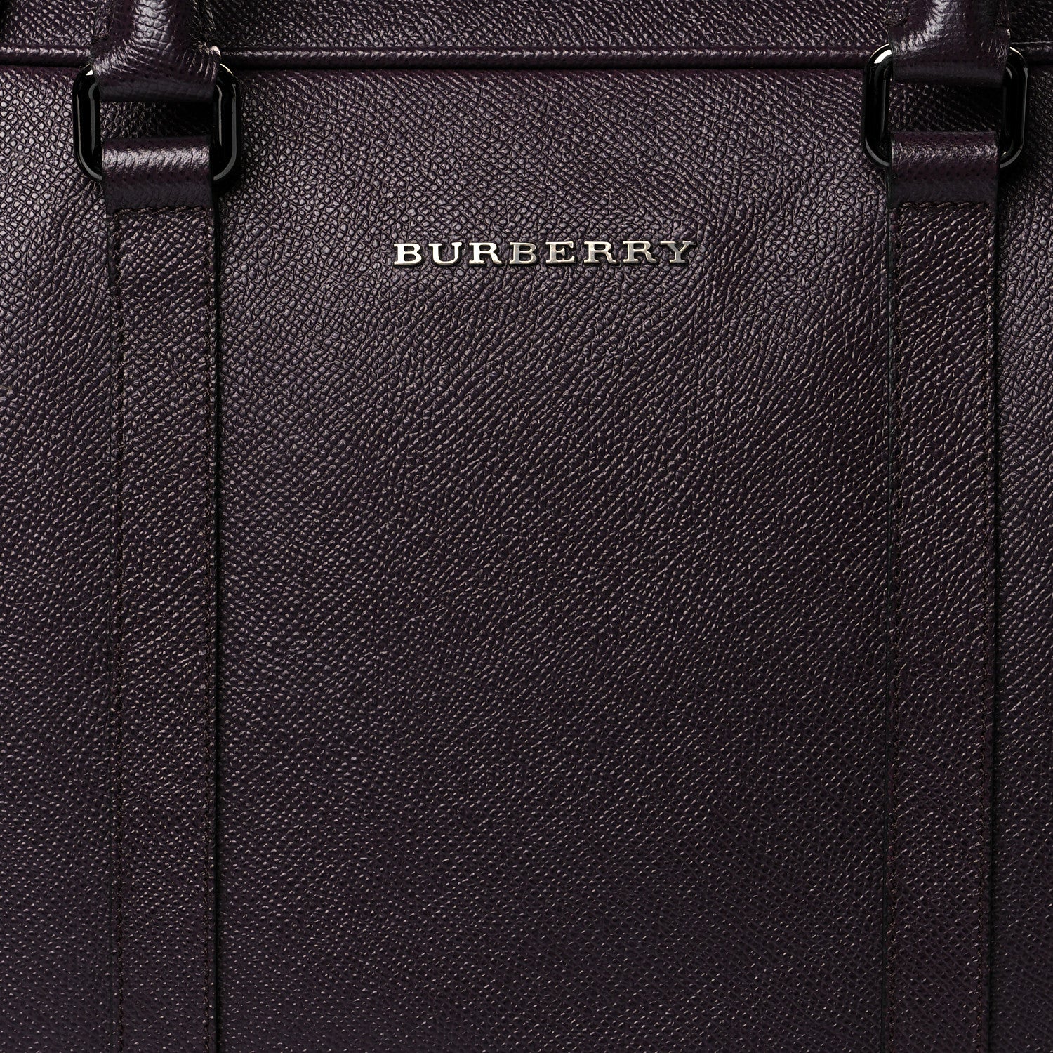 Burberry Textured Calfskin Small Newberg Briefcase Burgundy 8 of 10