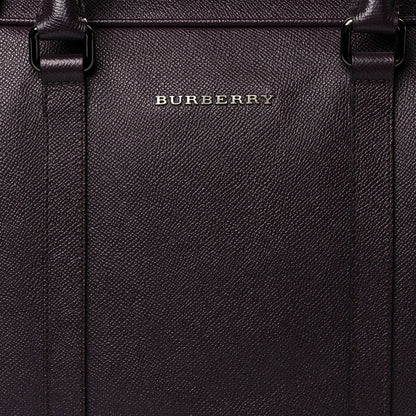 Burberry Textured Calfskin Small Newberg Briefcase Burgundy 8 of 10